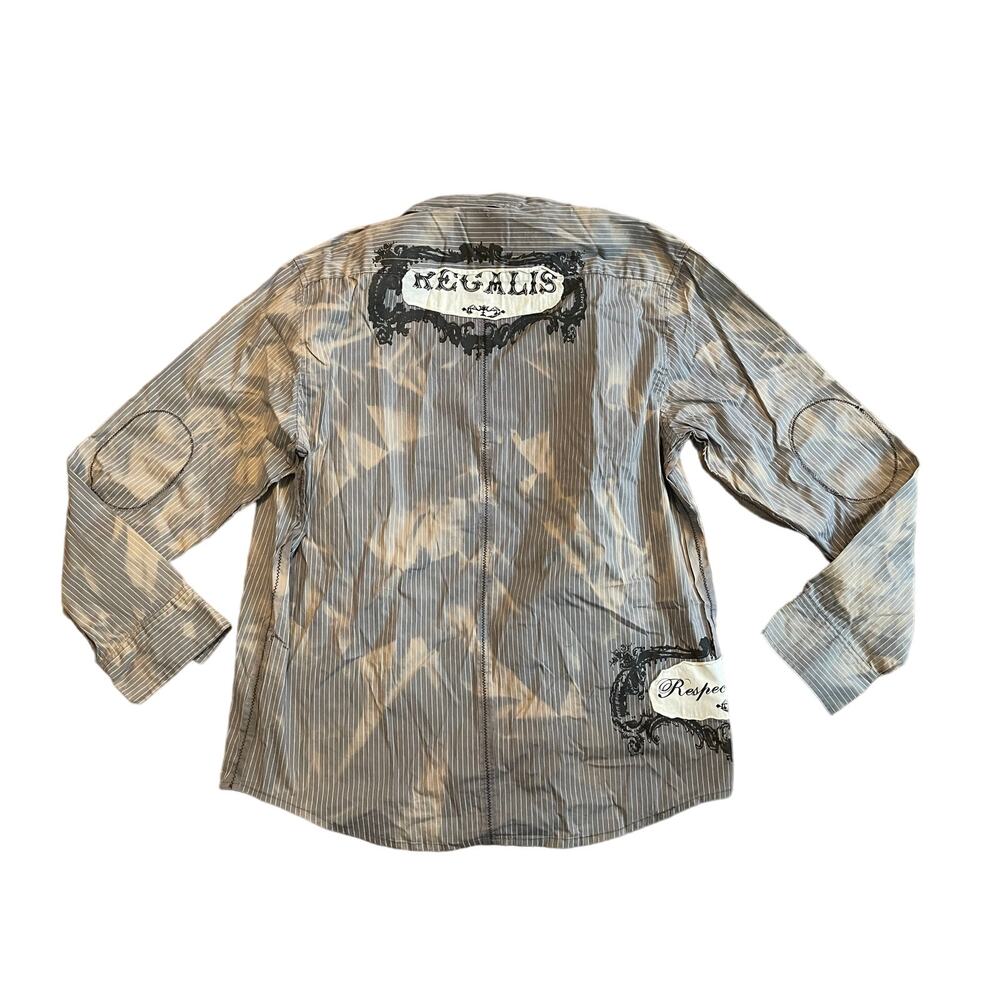 Vintage Y2k Mens Roar Distressed Button Down Coll… - image 3